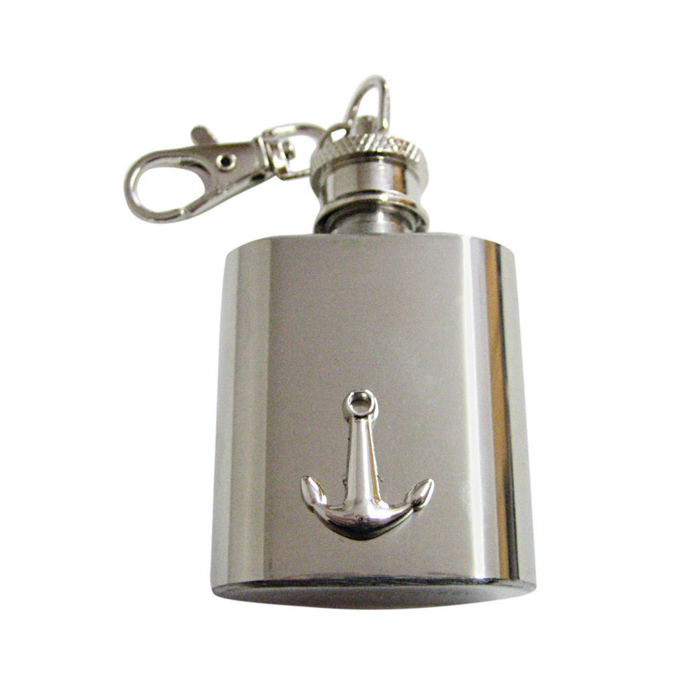 Smooth Nautical Anchor Keychain Flask - image 1